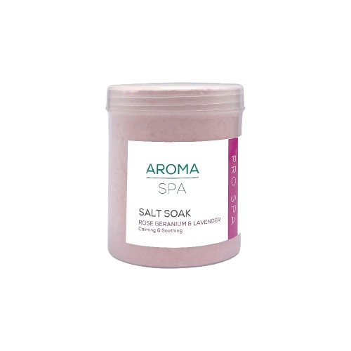 Aroma Spa Salt Soak Rose Geranium & Lavender 1000g
