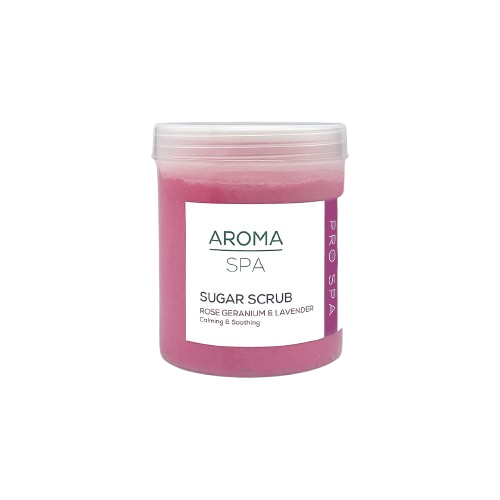 Aroma Spa Sugar Scrub Rose Geranium & Lavender 1000g